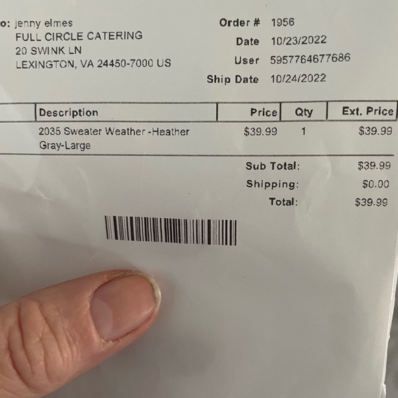 Sweater Weather snuggly sweatshirt - Picture 3 of 3